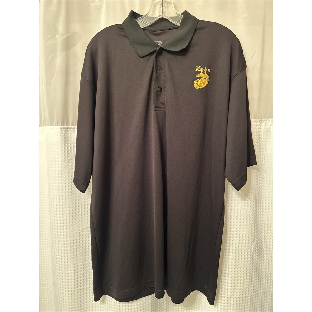 Rothco Men's Performance Polo,SZ: XL, Preowned, Marines Eagle,Globe,Anchor Logo